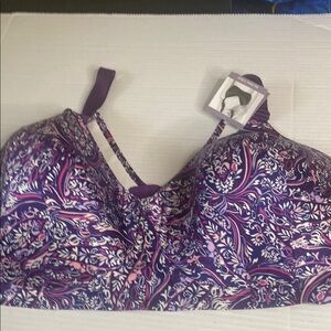 Catherines Purple Paisley Women's Bra